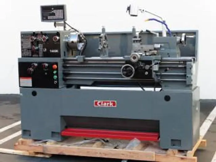 Clark 14″ x 40″ Geared Head Toolroom Lathe – Inch/Metric – NEW! W/DRO, TOOLING