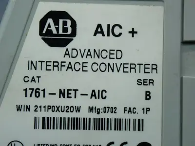 Used ALLEN BRADLEY 1761NETAIC PLC Ethernet Equipment Ohio US | HGR 24 #802462