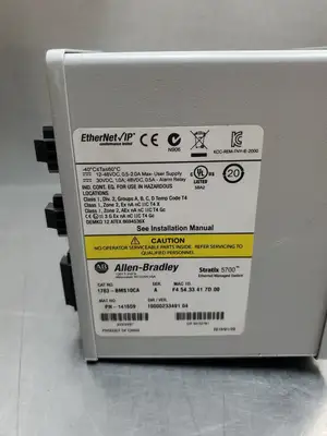 Used Allen-Bradley 1783-BMS10CA Stratix 5700 Managed Ethernet Switch Network Switches South Carolina US | Palmetto Automation #1539744