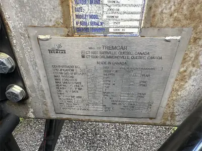 Used 2000 TREMCAR _UNKNOWN_ Tanker Trailers Indiana US | Lakeshore Equipment Sales #1546600