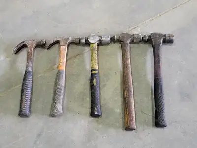 Assorted Hammer, Ball Peen and Claw Hammer (Set of 9)