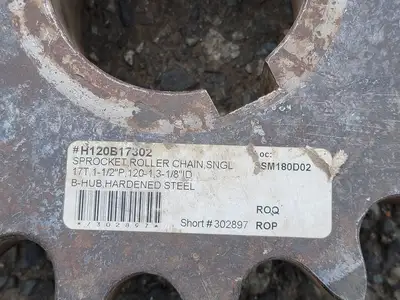 Roller Chain Sprocket H120B17302, Size 120, 17 Teeth