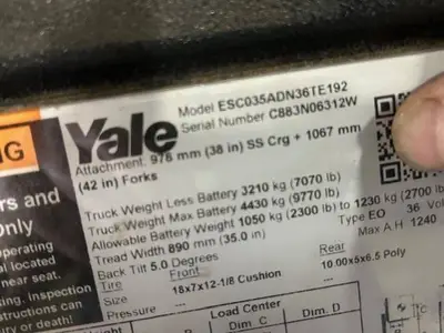 Used 2022 YALE ESC035AD 3-Wheel Stand up Electric Counterbalance Forklifts Illinois US | Somerset Equipment Sales #1546183