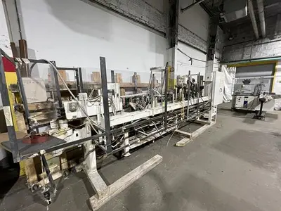 Bartelt model IM7 Pouch Packager with AMS Auger Filler and  liquid filler