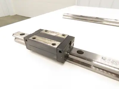 PMI MSA20S-N Linear Rail AMT Linearways w/ 1 Guide Slider 1m Length Lot of 2