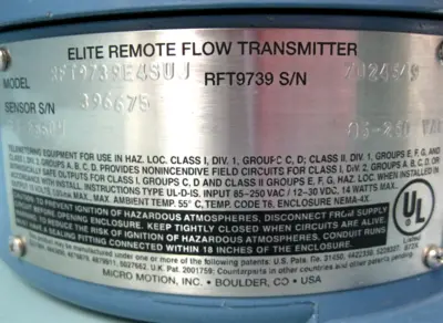 USED Micro Motion RFT 9739 E4SUJ
