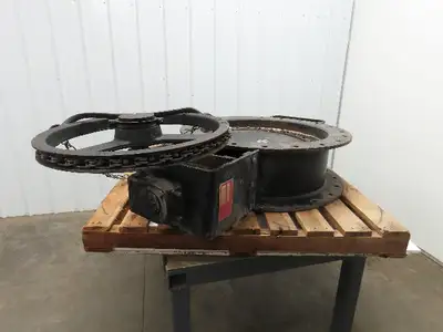 Multi-Fab 24" Flanged Butterfly Damper Valve Manual Chainwheel Operator
