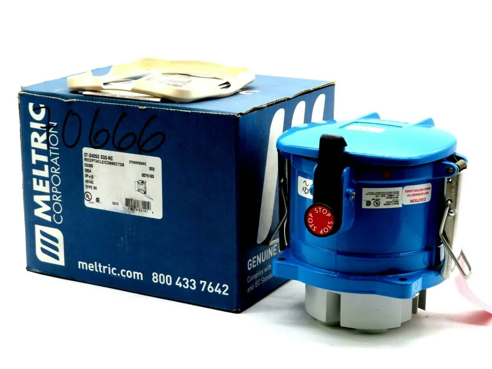 NEW MELTRIC CORP. 37-24052-S33-NC RECEPTACLE CONNECTOR 200A 3724052S33NC