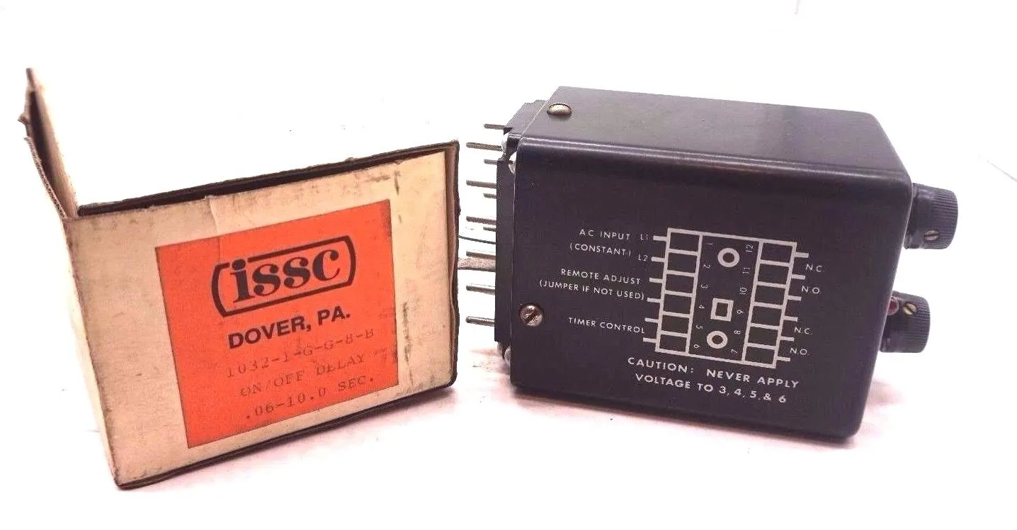 NEW ISSC 1032-1-G-G-8-B SOLID STATE TIMER 10321GG8B