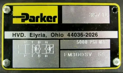 NEW PARKER FM3DDSV-55 HYDRAULIC VALVE FM3DDSV55
