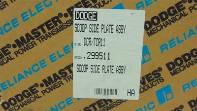 Dodge DCR/TCR11 Scoop Side Plate Assembly 299511 New NIB
