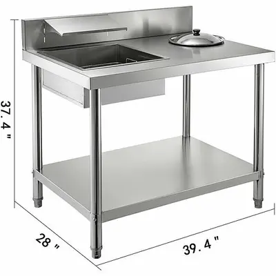NEW Breading Table Fried Food Prep Breader Station Chicken Fish Vegetable Fry