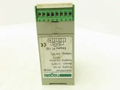 Negele vmu-pt Temperature Converter 0-100° C Input 24VDC Output 0/4-20mA 0-10V