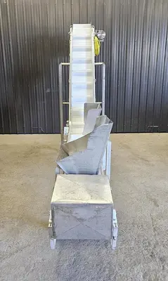 Used Belt Conveyor, 14’’ Wide X 160’’ Long, Cleated Belt