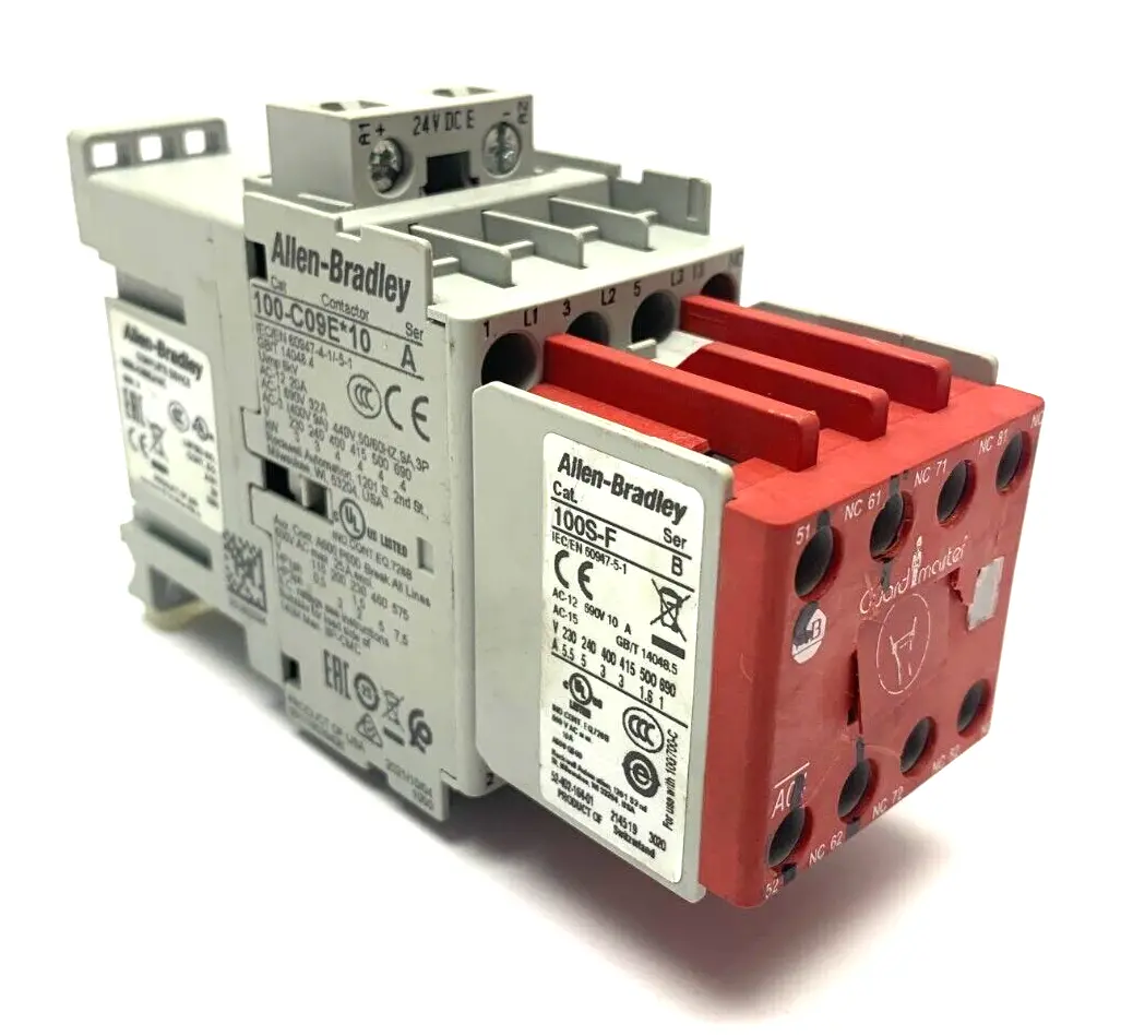 100S-C09EJ14C | Allen Bradley  Ser. A Guardmaster A04 Safety Contactor BROKEN TOP - For parts or not working