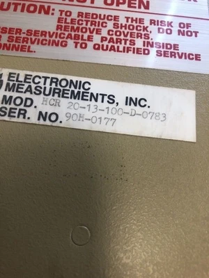 USED Electronic Measurements Inc. HCR-20-13-100-D-0783