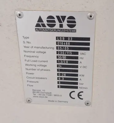 USED 2005 ASYS LSB 03