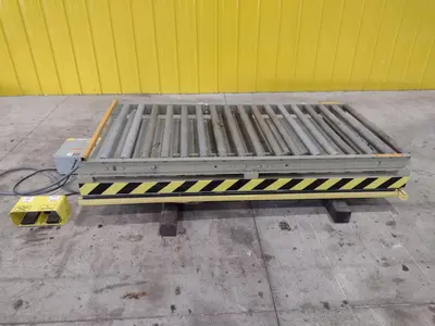 4,000 LB X 72" X 36" SOUTHWORTH MODEL #LS4-36 HYDRALUIC SCISSOR  LIFT TABLE WITH ROLLER TOP: STOCK #20898