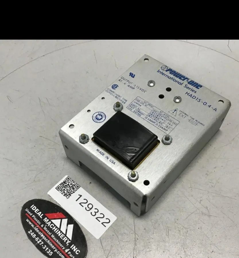 Used POWER ONE HAD15-0.4-A Power Supplies Michigan US | Ideal Machinery #591956