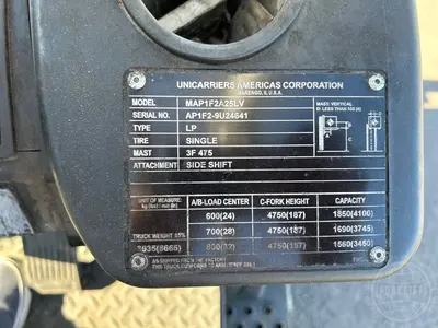 Used 2018 UNICARRIER AF50LP Liquid Propane Forklifts Arizona US | Forklift Exchange #1274778
