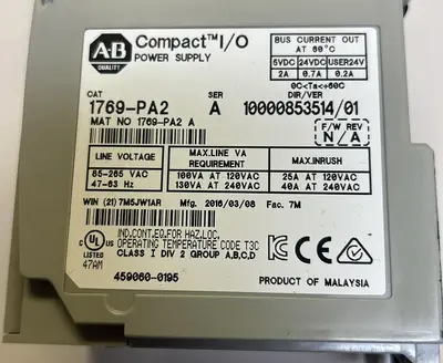 Used ALLEN-BRADLEY 1769-PA2 Industrial Controls Ohio US | Surplus Asset Holdings #1239083