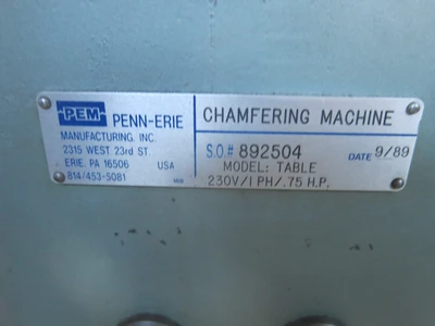 PEM Bevel Mill Edge Finisher