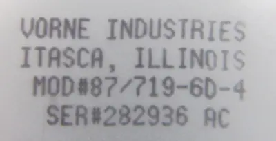 NEW VORNE INDUSTRIES 87/719-6D-4 DIGITAL DISPLAY 877196D4