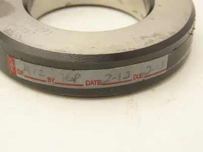 Mitutoyo 177-291  1.6" Dia Holtest Bore Gage Steel Setting Ring 1.59997" ID