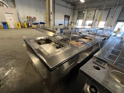 1-0606 Atlantic Food Bars 12.75 Foot Remote Hot and Cold Salad Buffet Bar