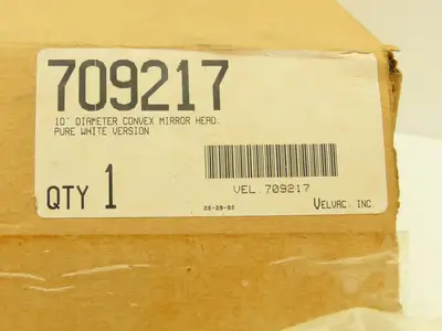 Velvac 709217 10" Center Mount Convex Mirror White Back Pivoting Stud 5/16"-18