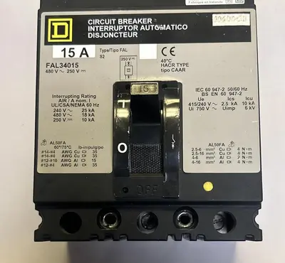 USED SQUARE D FAL34015