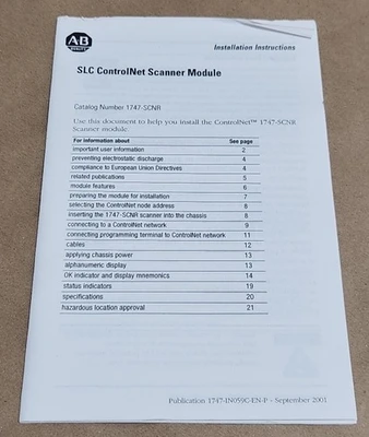 NEW Allen-Bradley 1747-SCNR
