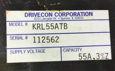 DRIVECON OLF55ATB / KRL55ATB Output Filter Loc.Wall