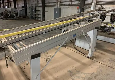 HOMAG POWER TVL370/15/02 BRUSH/WHEEL STYLE BOARD TURNER MATERIAL-HANDLING CONVEYOR SYSTEM