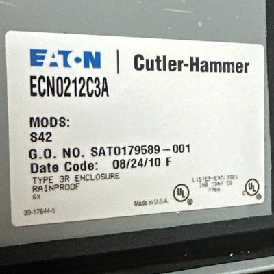 NEW Cutler-Hammer ECN0212C3A