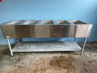 75-0243 Eagle Group 5 Well Electric Steam Hot Food Table - DHT5-208-3