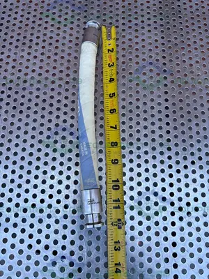 USED SANI-TECH 12" CHEMFLOUR FLUOROPOLYMER HOSE W/ 1/2" SANITARY FITTING