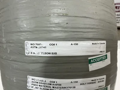 RPS WO 35360-3 ASTM D5421 CM-A4IF66 8″ 90° Elbow Bell x Flange