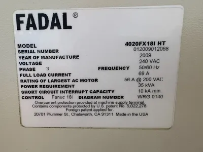 2009 MAG FADAL VMC-4020FX1181 Vertical Machining Centers | Levy Recovery Group (12)