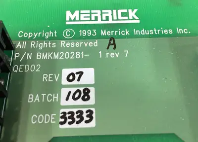 Used Merrick BMKM20281-1A PLC Processors | Palmetto Automation #1154400