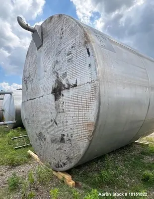 Used Approximately 10,000 Gallon Industrial Holding Tank, Stainless Steel