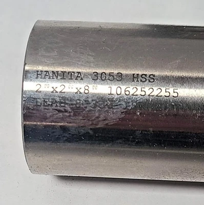 Hanita End Mill 3053 High Speed Steel HSS 3 Flutes 2 x 2 x 8 x 11-3/4 New