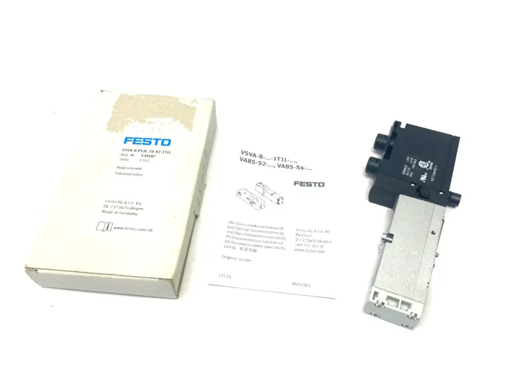 Used FESTO SOLENOID VALVE, 5/3, EXHAUSTED Solenoid Valves | Maverick Industrial Sales #1110640