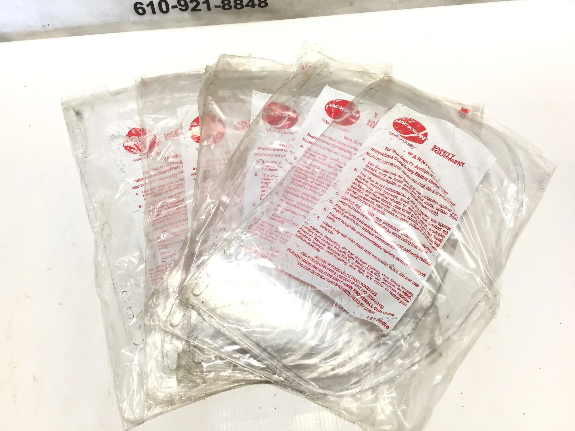 Jackson Hard Hat Face Shield Attachment 107-20940 (Lot of 5)