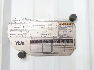 Yale ERC080HDN36SE092EE Forklift Dual-Wheel Front Drive Axle 6 Lug Assembly
