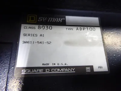 Square D 8030 RRK-200 SY/MAX 9 Slot Rack Chassis Series E2 ADP100 Used