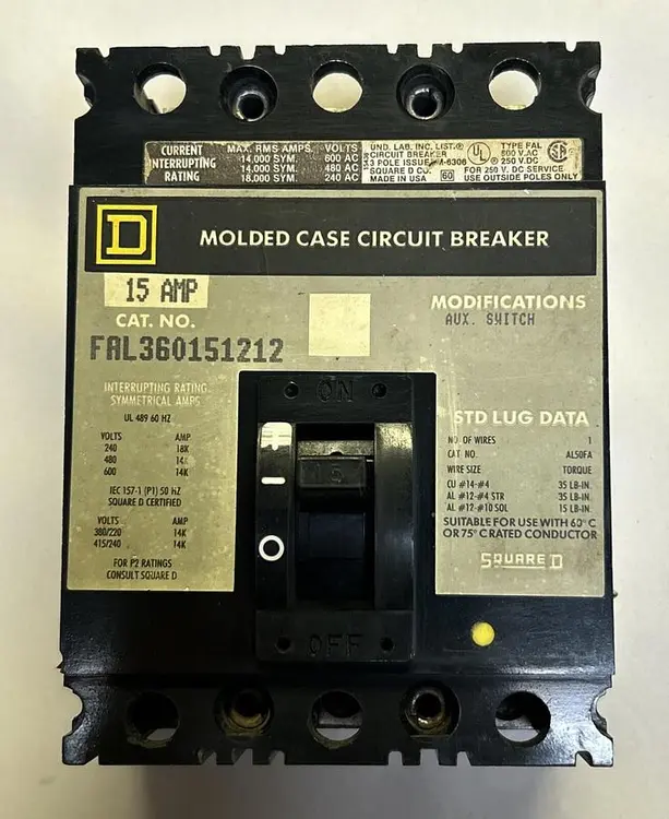 Used SQUARE D FAL360151212 Miscellaneous Equipment (Electrical & Power) | Surplus Asset Holdings #1200461