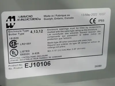 NEW HAMMOND MANUFACTURING EJ10106
