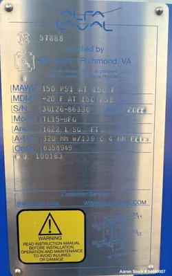 Used ALFA LAVAL TL15-BFG Plate Exchangers Illinois US | Aaron Equipment #1454429