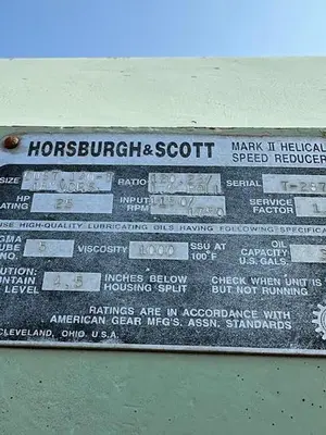 USED HORSBURGH & SCOTT MARK 2 HELICAL SPEED REDUCER